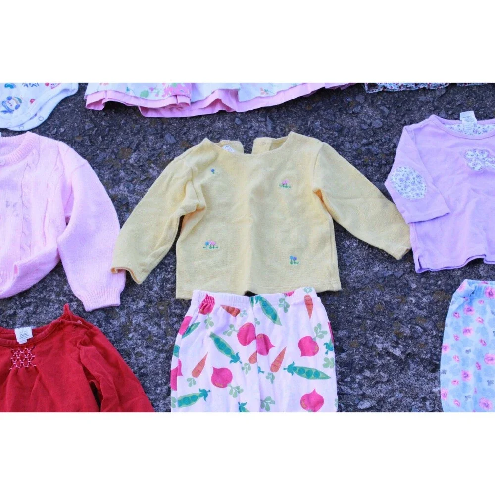 Huge Lot 26 pcs Girls Clothing 18M Outfits Dresses Play Photoshoot Sleep Overall